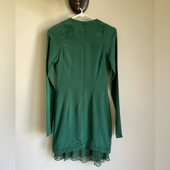 Nomia green silk mini dress - Picture 2 of 4